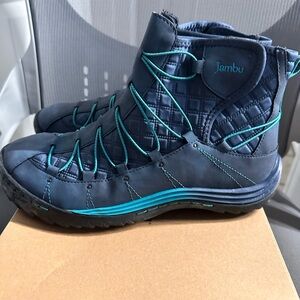 Jambu Navy and Teal Ankle Boots